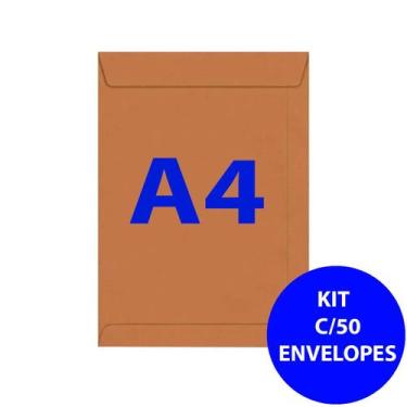 Imagem de Kit 50 Envelopes kraft A4 22,9x32,4 cm Scrity