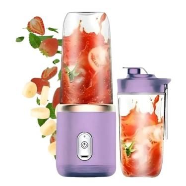 Imagem de Liquidificador Portátil Recarregável USB - Mixer Juice 400ML com Copo Integrado (Lilás)
