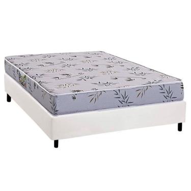 Imagem de Conjunto Box Casal: Colchão Espuma Herval D28 St. Louis + Base Crc Corano White (138x188)
