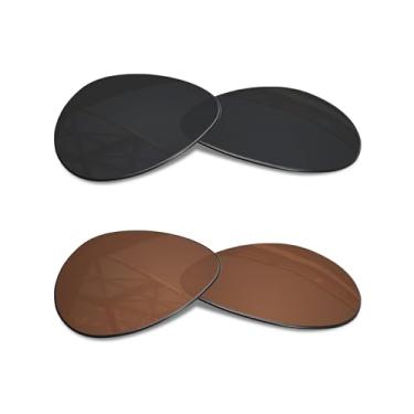 Imagem de SmartVLT Lentes de substituição masculinas Stealth preto e marrom âmbar para óculos de sol Oakley Dispatch 2 OO9150