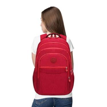 Imagem de Mochila Feminina Masculina Bolsa Porta Notebook Grande Casual Escolar 