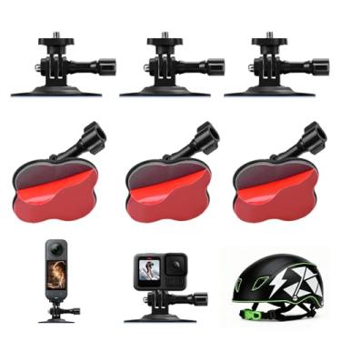 Imagem de BRDRC Suporte adesivo flexível para Insta360, kit de montagem adesiva de capacete com fivela de segurança para GoPro, Insta 360 X5 X4 GO 3S Ace Pro 2, para DJI Action 5 Pro 4 3 Acessórios