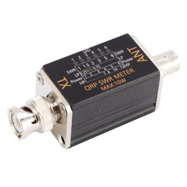 Imagem de LiebeWH Medidor BNC SWR, Liga de Alumínio, Indicador SWR Portátil Com Luzes LED, Faixa de 1-30 MHz para Entusiastas de Rádio Amador
