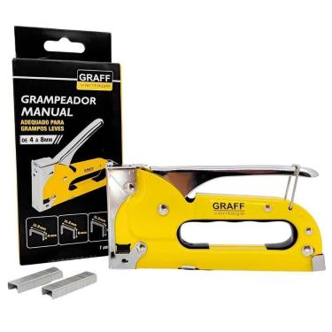 Imagem de Grampeador Manual Tapeceiro Grampos 4-8Mm Graff
