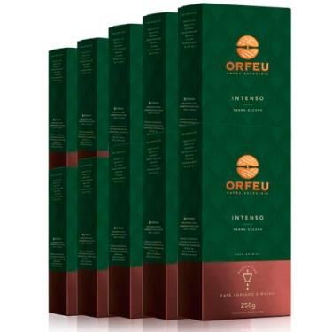 Imagem de Café Moído Premium Orfeu Intenso Kit 10 Pacotes de 250g