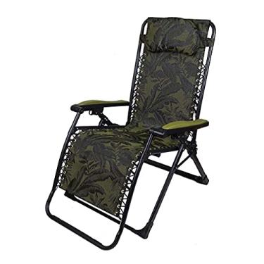 Imagem de LMJYU Cadeira reclinável dobrável com gravidade zero ajustável, poltrona relaxante portátil com encosto de cabeça removível