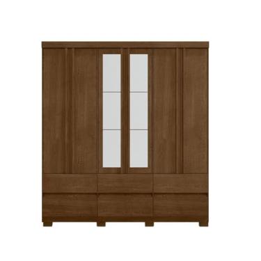 Imagem de Guarda Roupa Casal Vitória 6 Portas e 6 Gavetas Com Espelho EdeCasaMoveis