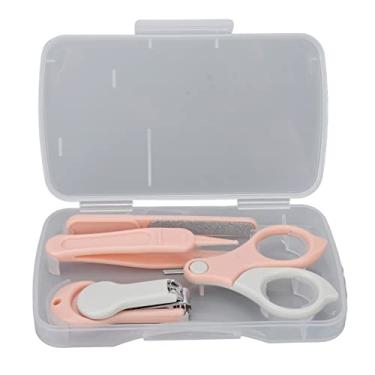 Imagem de CUOFYUNL Kit de unhas para bebês, bonito, seguro e prático, conjunto de manicure, cortando unhas sem rebarbas para casa, crianças e bebês (Rosa)