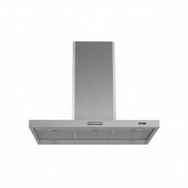 Imagem de Coifa Ilha Com Exaustor Retangular Fogatti 90 cm Fogão Duto Slim 4 Lâmpadas Led Aço Inox 244W 220V