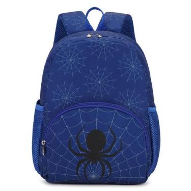 Imagem de Mochila infantil Octsky Spider Blue 33x25x11 cm para crianças