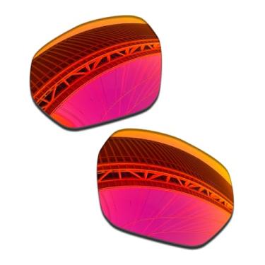 Imagem de LenzProse Lentes de reposição polarizadas de 1,5 mm para óculos de sol Oakley Plazma OO9019 59 mm, antiarranhões | Ajuste perfeito, Vermelho magenta polarizado - 1,5 mm, 59mm