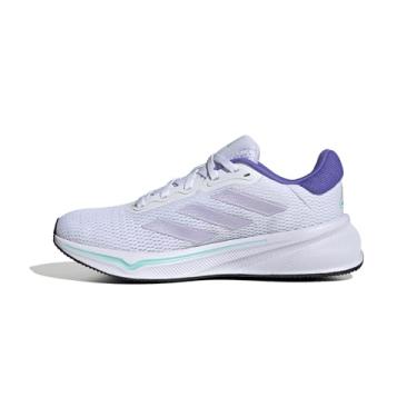 Imagem de adidas Tênis feminino Response, Branco/Roxo/Flash Aqua, 7.5