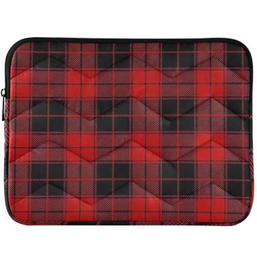 Imagem de Capa protetora xadrez vermelha personalizada para laptop capa universal 13-14 polegadas acessórios de computador para MacBook Air 13 polegadas
