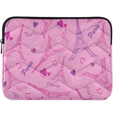 Imagem de Capa para notebook Torre Eifel Paris rosa para MacBook Pro 13 polegadas capa protetora para laptop 13-14 polegadas universal