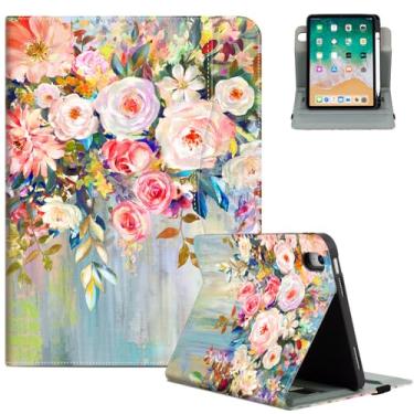 Imagem de Lalumix Capa para iPad (A16) 11ª/10ª geração 2025/2022, capa para iPad 11ª/10ª geração, rotação de 360 graus, 4 ângulos de visão, suporte de lápis/alça de mão/bolso despertar/hibernar automaticamente