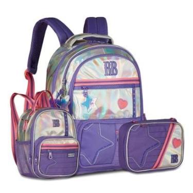 Imagem de Mochila Lancheira e Estojo Feminino Kit Rebecca Bonbon Completo-Feminino