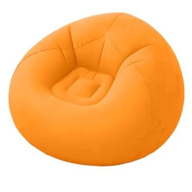 Imagem de Sofá inflável de veludo luxuoso Sofá confortável(LARANJA)