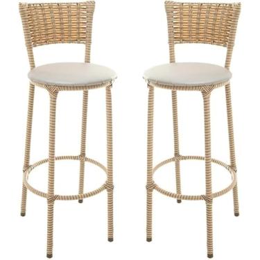 Imagem de 2 banquetas altas de cozinha (prata)