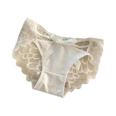 Imagem de Calcinhas De Renda De Algodão Para Mulheres, Cintura Média-Baixa, Resp