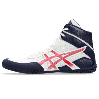 Imagem de ASICS Tênis de luta livre masculino MATCONTROL 3, Branco/Vermelho clássico, 45