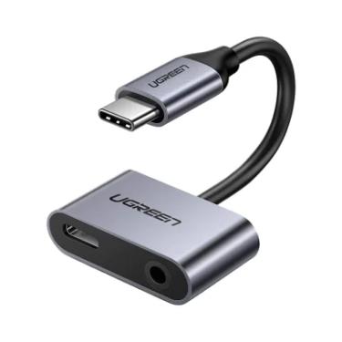 Imagem de Adaptador Áudio Carregamento Ugreen, USB-C, Para 3.5mm - Cm193