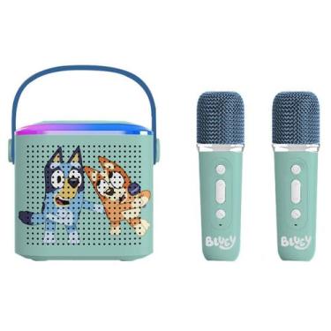 Imagem de Caixa de Som Amplificada Candide Bluey com Microfone, Colorido, Bivolt