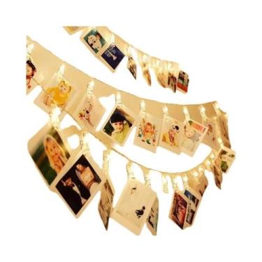Imagem de 20 Luzes De Fada LED 3m Com Clips Para Fotos E Suporte Para Cartões, G