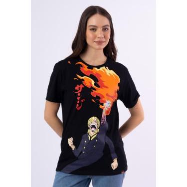 Imagem de Camiseta One Piece Sanji Estilo Perna Negra - Piticas, M, Preto, Uniss