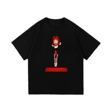 Imagem de Camiseta Feminina De Algodão De Alta Qualidade Harajuku Com Estampa De