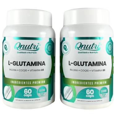 Imagem de Kit 2x L Glutamina Natural Aminoácidos 60 cápsulas Qnutri
