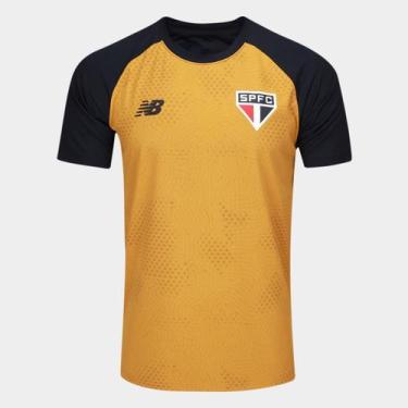 Imagem de Camisa São Paulo Treino 26/27 New Balance Masculino, Amarelo, Preto, M