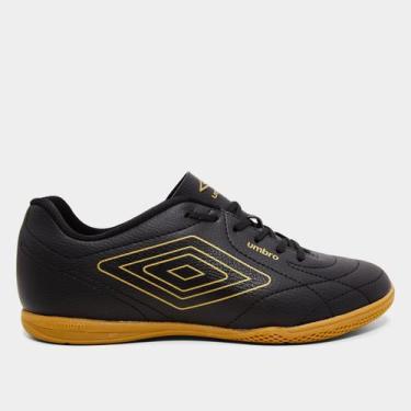 Imagem de Chuteira Campo Umbro Velocita Lx Club Unissex, Preto, Dourado, 39