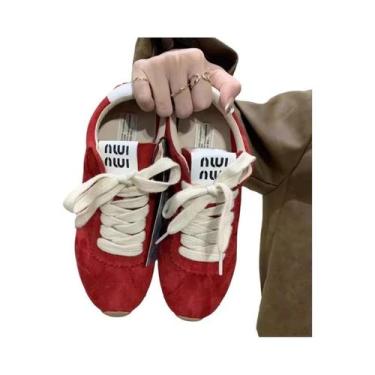 Imagem de Tênis Retro De Couro Genuíno Para Mulheres, Sapatos Casuais Planos De 