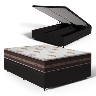 Imagem de Cama Box Baú com Colchão de Molas Ensacadas - Anjos Classic - Queen 158cm