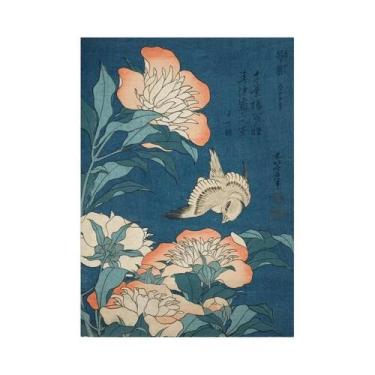 Imagem de Arte De Parede Em Tela Com Estampa De Flores De Cerejeira Do Monte Fuj