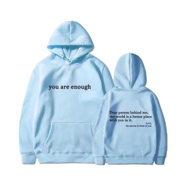 Imagem de Hoodie Retro Unissex Estilo Street Hip Hop, Você É Suficiente, Hoodie 