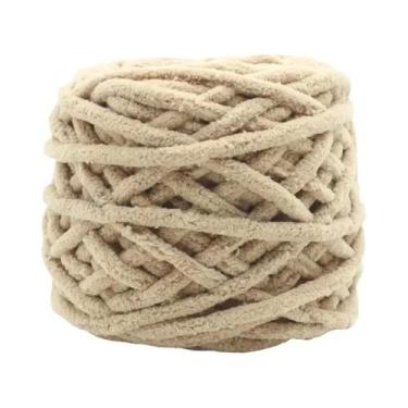 Imagem de Cachecol De Lã Grossa Multicolorido Tricotado Com Efeito De Tira De Ge