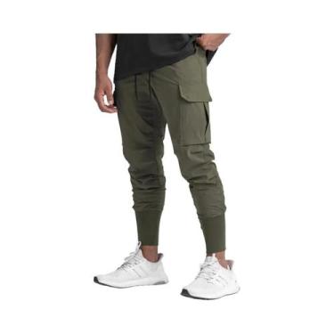 Imagem de Calças De Fitness Masculinas Camufladas De Secagem Rápida E Elásticas 