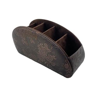 Imagem de Suporte de controle remoto de cabeceira | Organizador de mesa de cabeceira de couro PU sem furos - organizador de controle remoto | para reprodutor de mídia, controladores de aquecedor, cosméticos