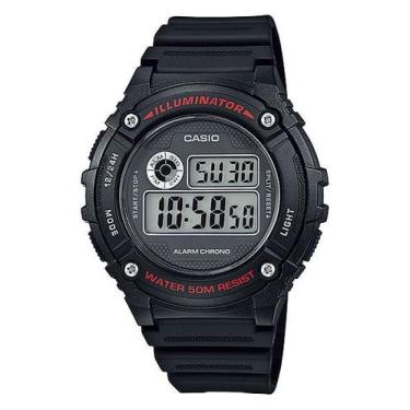 Imagem de Relógio CASIO masculino digital preto W-216H-1AVDF