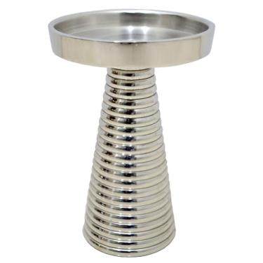 Imagem de Castiçal Lift Em Aluminio D10Xa15cm Prata - Full Fit