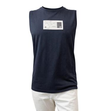 Imagem de Regata Masculina Básica Fico Malha Penteada 48680 Preta-Masculino