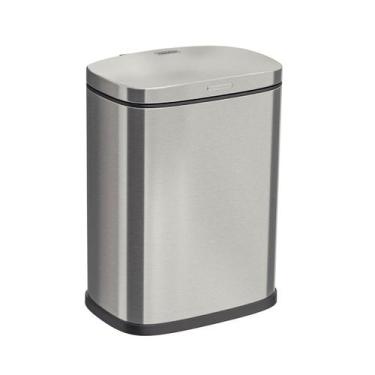 Imagem de Lixeira Tipo D Aço Inox Acetinado Balde Interno 3 Litros - Tramontina 