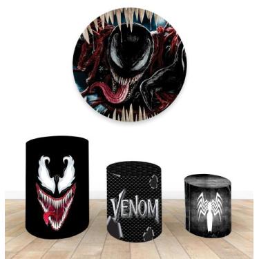 Imagem de Trio Capa Cilindro Vest Fácil venom ,Kit Painel Casado - Fantasia Brás