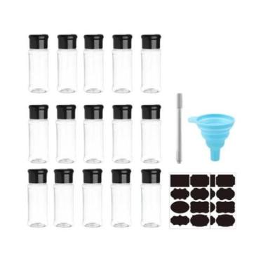 Imagem de Conjunto De Potes Organizadores De Temperos De Plástico Para Sal E Pim