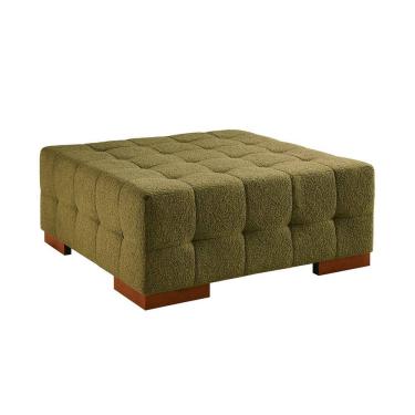 Imagem de Puff para Sala de Estar Bouclê Karen Verde