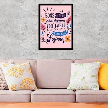 Imagem de Quadro Decorativo Amigos E Coisas Estúpidas 34x23cm