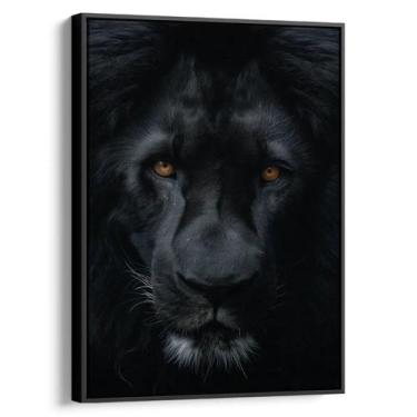 Imagem de Quadro Leão Majestoso em Noite Misteriosa e Profunda - Mioquadros, 90x