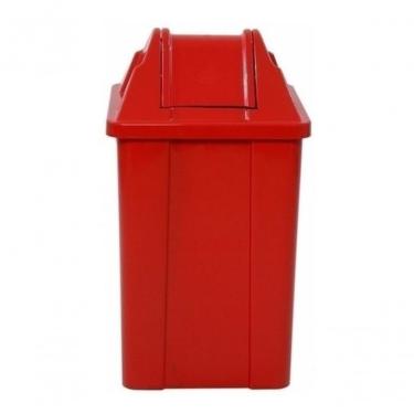 Imagem de Kit 3 Lixeira Cesto Quadrado com Tampa Vai e Vem 60 Litros Plástico Abertura Basculante...