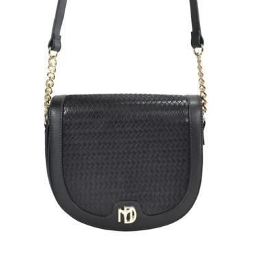 Imagem de Bolsa Modare Napa Preta Transversal Fashion -, Preto, UN